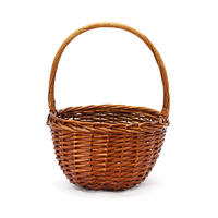 Wicker round shopper made by willow