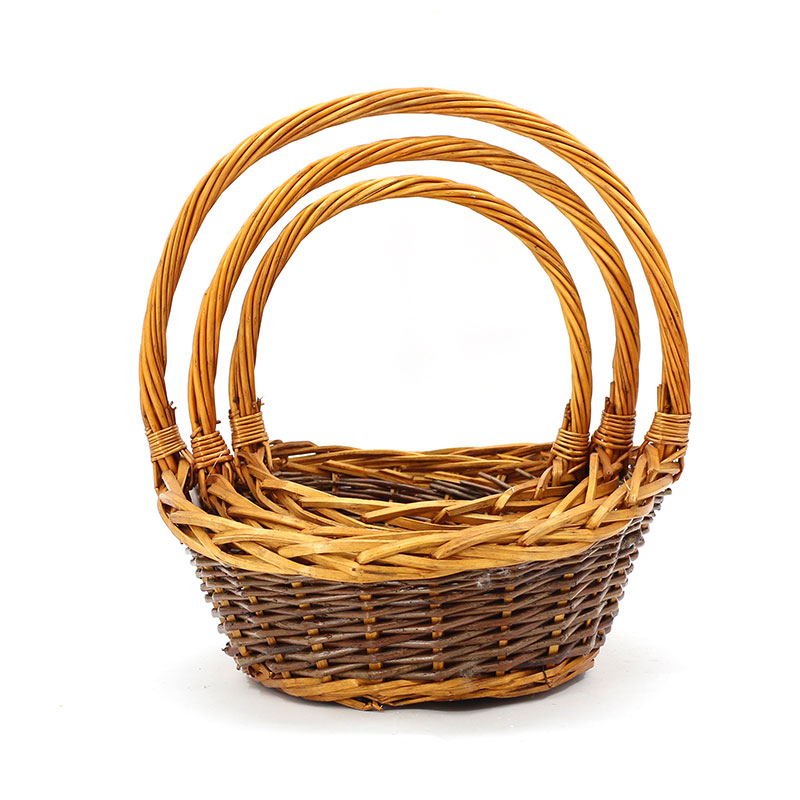 Honey&Brown Wicker Shopping Basket