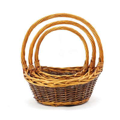 Honey&Brown Wicker Shopping Basket