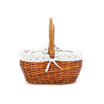 Elegant Oval Shape  Wicker Shopping Basket