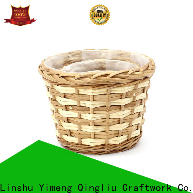 wholesale wicker outdoor plant pots for business for garden