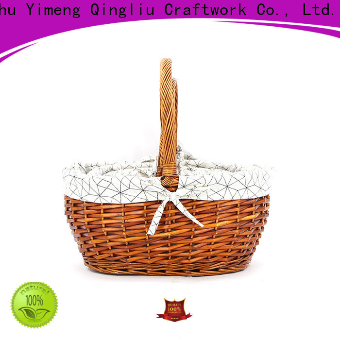 Yimeng Qingliu wicker market basket supply for outside