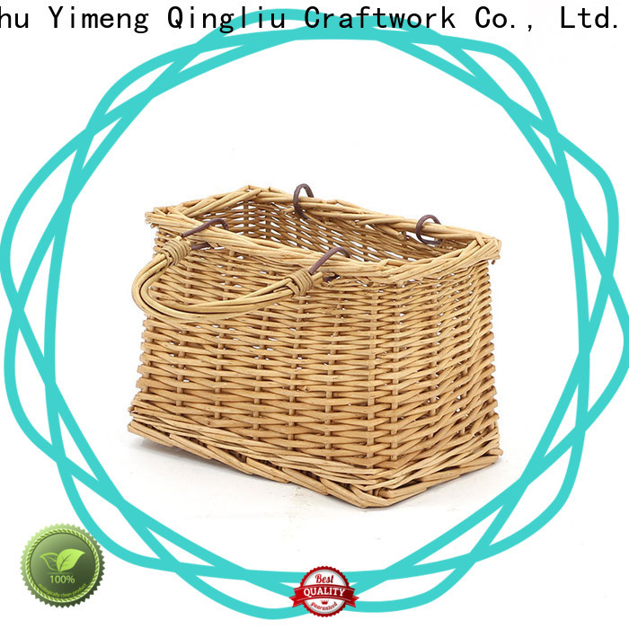 custom willow log baskets for business for girl