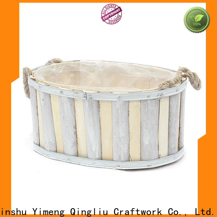 top wooden washing basket for sale for patio