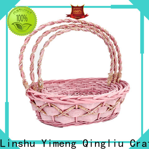 custom white linen baskets suppliers for present