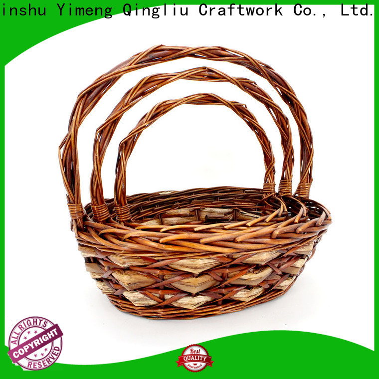 Yimeng Qingliu custom small white wicker basket manufacturers for outdoor